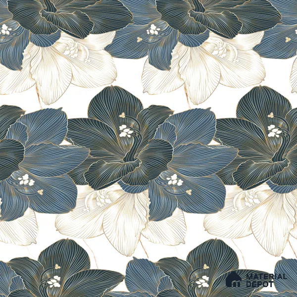Floral Wall Tile TL 09603 4 ft x 2 ft Glossy Finish Vitrified Tile - 9 mm | Suitable for Bathroom, Accent/Feature Wall, Dining Area