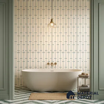 Wall Tile TL 10983 B | Arebic Aqua Decor | 4 ft x 2 ft Crits Micro Matte Finish Porcelain Tile - 9 mm | Suitable for Bathroom, Accent/Feature Wall, Dining Area | 3 mm Spacer Required