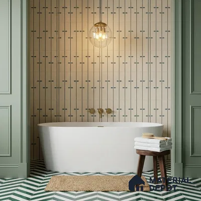 Wall Tile TL 10983 B | Arebic Aqua Decor | 4 ft x 2 ft Crits Micro Matte Finish Porcelain Tile - 9 mm | Suitable for Bathroom, Accent/Feature Wall, Dining Area | 3 mm Spacer Required