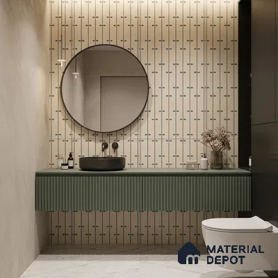 Wall Tile TL 10983 B | Arebic Aqua Decor | 4 ft x 2 ft Crits Micro Matte Finish Porcelain Tile - 9 mm | Suitable for Bathroom, Accent/Feature Wall, Dining Area | 3 mm Spacer Required