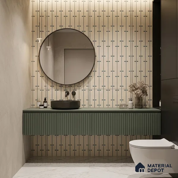 Wall Tile TL 10983 B | Arebic Aqua Decor | 4 ft x 2 ft Crits Micro Matte Finish Porcelain Tile - 9 mm | Suitable for Bathroom, Accent/Feature Wall, Dining Area | 3 mm Spacer Required