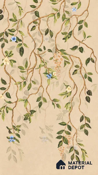 Wall Tile TL 10990 B | Delimo Lux Branch Decor | 4 ft x 2 ft Crits Micro Matte Finish Porcelain Tile - 9 mm | Suitable for Bathroom, Accent/Feature Wall, Dining Area | 3 mm Spacer Required