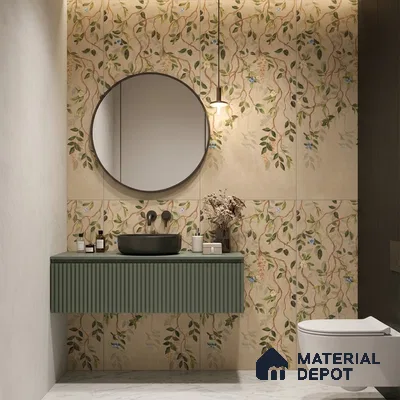 Wall Tile TL 10990 B | Delimo Lux Branch Decor | 4 ft x 2 ft Crits Micro Carving Matte Finish Porcelain Tile - 9 mm | Suitable for Bathroom, Accent/Feature Wall, Dining Area | 3 mm Spacer Required