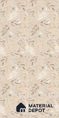 Floral Wall Tile TL 08721 Crema 4 ft x 2 ft Matte Finish Vitrified Tile - 8.5 mm | Suitable for Bathroom, Accent/Feature Wall, Dining Area