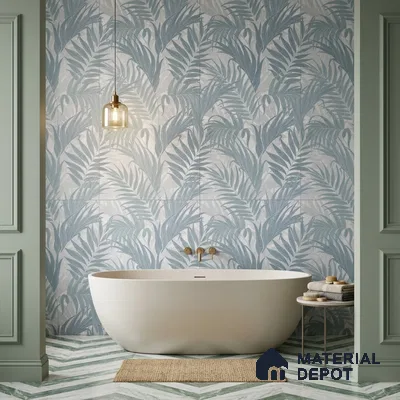 Tropical Wall Tile TL 12175 B Ontario Grey Decor 02 Endless 4 ft x 2 ft Glue Matte Finish  Vitrified Tile - 9 mm | Suitable for Bathroom, Accent/Feature Wall, Dining Area