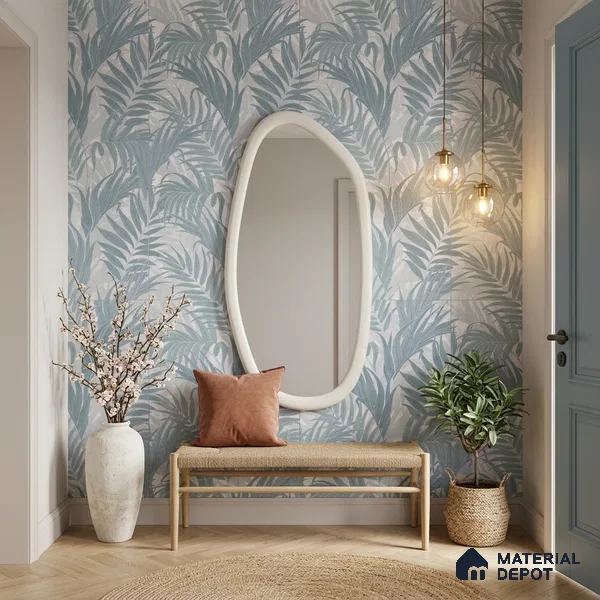 Tropical Wall Tile TL 12175 B Ontario Grey Decor 02 Endless 4 ft x 2 ft Glue Matte Finish Vitrified Tile - 9 mm | Suitable for Bathroom, Accent/Feature Wall, Dining Area