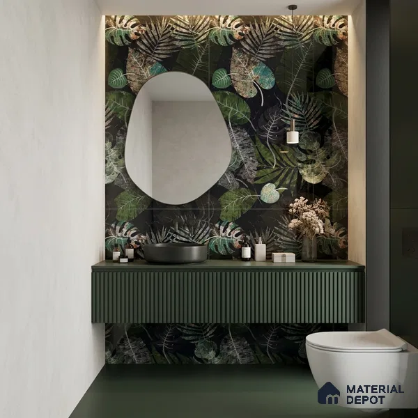 Tropical Wall Tile TL 09612 4 ft x 2 ft High Gloss Finish Vitrified Tile - 9 mm | Suitable for Bathroom, Accent/Feature Wall, Basin Area
