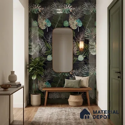 Tropical Wall Tile TL 09612 4 ft x 2 ft High Gloss Finish Vitrified Tile - 9 mm | Suitable for Bathroom, Accent/Feature Wall, Basin Area