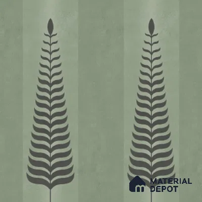 Wall Tile TL 10985 B | Brazzil Green Leaf Decor 1 | 4 ft x 2 ft Crits Micro Matte Finish Porcelain Tile - 9 mm | Suitable for Bathroom, Accent/Feature Wall, Dining Area | 3 mm Spacer Required
