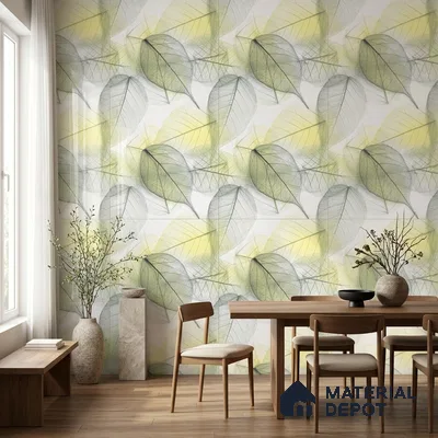 Tropical Wall Tile TL 08716 Green 4 ft x 2 ft Glossy Finish Vitrified Floor & Wall Tile - 8.5 mm | Suitable for Bathroom, Accent/Feature Wall, Dining Area