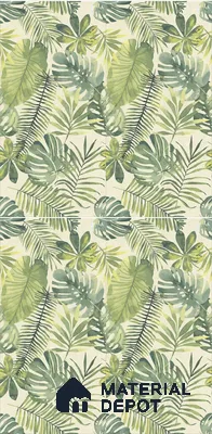 Tropical Wall Tile TL 08610 Green 4 ft x 2 ft Glossy Finish Vitrified Floor & Wall Tile - 9 mm | Suitable for Bathroom, Accent/Feature Wall, Foyer
