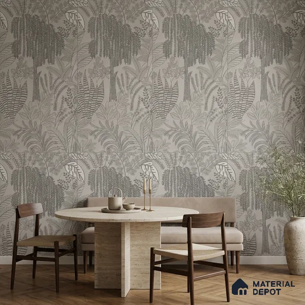 Tropical Wall Tile TL 12125 B Retina Gris Bloom 4 ft x 2 ft Vitrified Matte Finish - 9 mm | Suitable for Bathroom, Accent/Feature Wall, Dining Area
