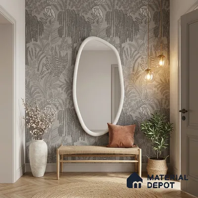 Tropical Wall Tile TL 12125 B Retina Gris Bloom 4 ft x 2 ft Vitrified Matte Finish - 9 mm | Suitable for Bathroom, Accent/Feature Wall, Dining Area