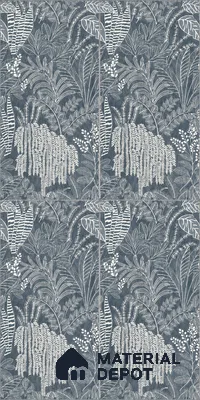 Tropical Wall Tile TL 12125 D Retina Navy Bloom 4 ft x 2 ft Vitrified Matte Finish - 9 mm | Suitable for Bathroom, Accent/Feature Wall, Dining Area