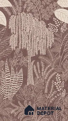 Tropical Wall Tile TL 12125 F Retina Wine Bloom 4 ft x 2 ft Vitrified Matte Finish - 9 mm | Suitable for Bathroom, Accent/Feature Wall, Dining Area