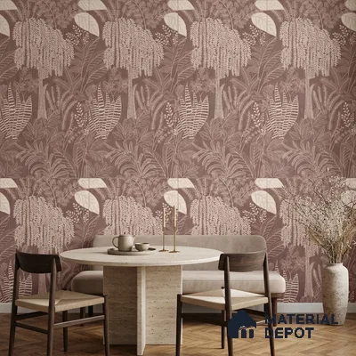 Tropical Wall Tile TL 12125 F Retina Wine Bloom 4 ft x 2 ft Vitrified Matte Finish - 9 mm | Suitable for Bathroom, Accent/Feature Wall, Dining Area