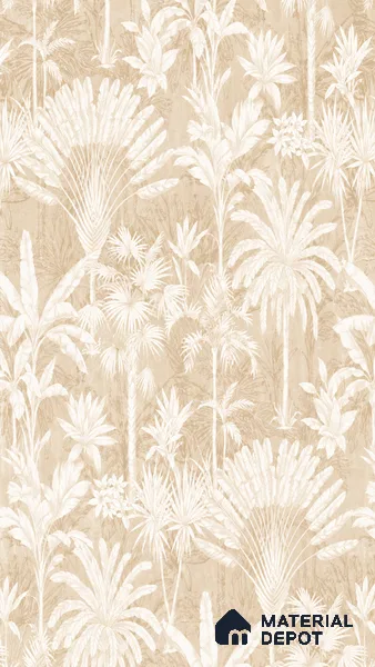 Wall Tile TL 10987 B | Cendra Ivory Tree Decor 1 | 4 ft x 2 ft Crits Micro Matte Finish Porcelain Tile - 9 mm | Suitable for Bathroom, Accent/Feature Wall, Foyer | 3 mm Spacer Required