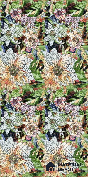 Tropical Florals Wall Tile TL 12191 Colorav Arte 4 ft x 2 ft Matte Finish  Vitrified Tile - 9 mm | Suitable for Bathroom, Accent/Feature Wall, Dining Area