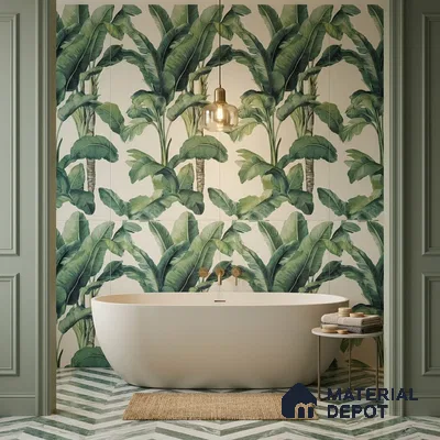 Floral Wall Tile TL 07191 D Floreale Fiore Navy 4 ft x 2 ft Vitrified Matte Finish - 9 mm | Suitable for Bathroom, Accent/Feature Wall, Foyer