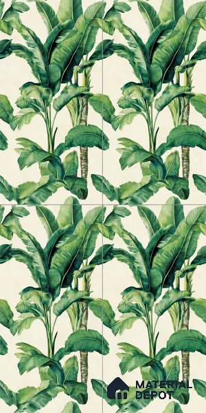 Tropical Wall Tile TL 07191 E Leanna Ivory Decor 2 ft x 4 ft Vitrified Matte Finish - 9 mm | Suitable for Bathroom, Accent/Feature Wall, Dining Area