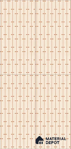 Wall Tile TL 10984 B | Arebic Red Decor | 4 ft x 2 ft Crits Micro Matte Finish Porcelain Tile - 9 mm | Suitable for Bathroom, Accent/Feature Wall, Dining Area | 3 mm Spacer Required
