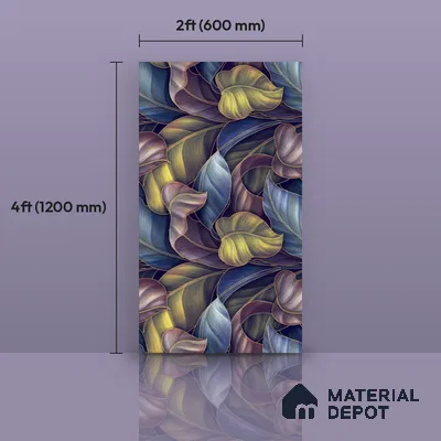 Tropical Wall Tile TL 08250 Garden Wall 4 ft x 2 ft High Gloss Finish Vitrified Tile - 9 mm | Suitable for Bathroom, Accent/Feature Wall, Dining Area