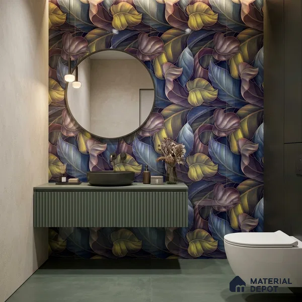 Tropical Wall Tile TL 08250 Garden Wall 4 ft x 2 ft High Gloss Finish Vitrified Tile - 9 mm | Suitable for Bathroom, Accent/Feature Wall, Dining Area