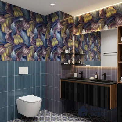 Tropical Wall Tile TL 08250 Garden Wall 4 ft x 2 ft High Gloss Finish Vitrified Tile - 9 mm | Suitable for Bathroom, Accent/Feature Wall, Dining Area