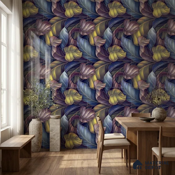 Tropical Wall Tile TL 08250 Garden Wall 4 ft x 2 ft High Gloss Finish Vitrified Tile - 9 mm | Suitable for Bathroom, Accent/Feature Wall, Dining Area
