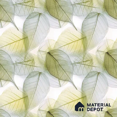 Tropical Wall Tile TL 08771  Royal Foliage Green 4 ft x 2 ft Vitrified Carving Matte Finish - 9 mm | Suitable for Bathroom, Accent/Feature Wall, Dining Area