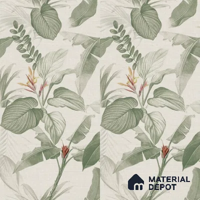 Tropical Wall Tile TL 10762 Fabric Tropical A 4 ft x 2 ft Matte Finish Vitrified Tile - 10 mm | Suitable for Bathroom, Accent/Feature Wall, Basin Area