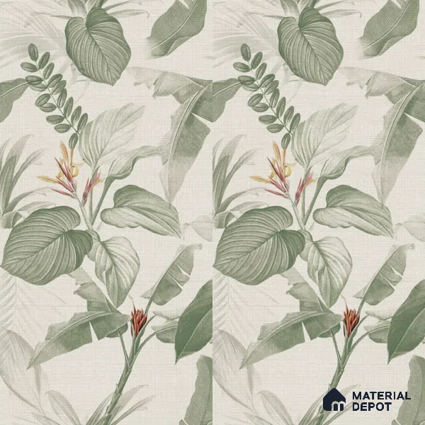 Tropical Wall Tile TL 10762 Fabric Tropical A 4 ft x 2 ft Matte Finish Vitrified Tile - 10 mm | Suitable for Bathroom, Accent/Feature Wall, Basin Area
