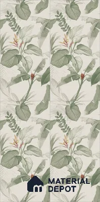 Tropical Wall Tile TL 10762 Fabric Tropical A 4 ft x 2 ft Matte Finish Vitrified Tile - 10 mm | Suitable for Bathroom, Accent/Feature Wall, Basin Area