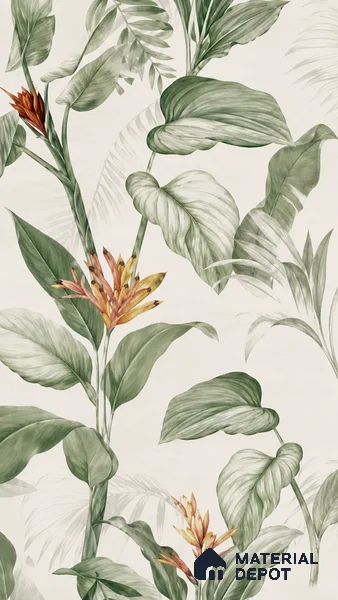 Tropical Wall Tile TL 10762 B Fabric Tropical B 4 ft x 2 ft Matte Finish Vitrified Tile - 10 mm | Suitable for Bathroom, Accent/Feature Wall, Basin Area