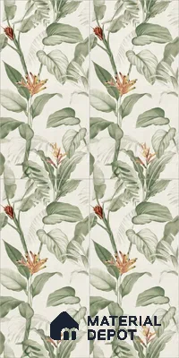 Tropical Wall Tile TL 10762 B Fabric Tropical B 4 ft x 2 ft Matte Finish Vitrified Tile - 10 mm | Suitable for Bathroom, Accent/Feature Wall, Basin Area