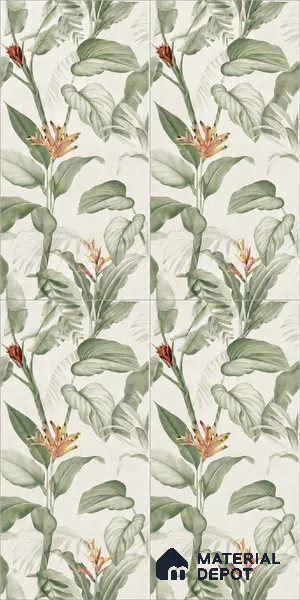 Tropical Wall Tile TL 10762 B Fabric Tropical B 4 ft x 2 ft Matte Finish Vitrified Tile - 10 mm | Suitable for Bathroom, Accent/Feature Wall, Basin Area