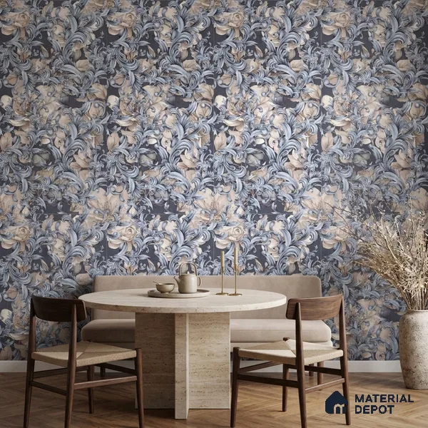 Tropical Wall Tile TL 10758 Marly Baroque 4 ft x 2 ft Matte Finish Vitrified Tile - 10 mm | Suitable for Bathroom, Accent/Feature Wall, Bedroom
