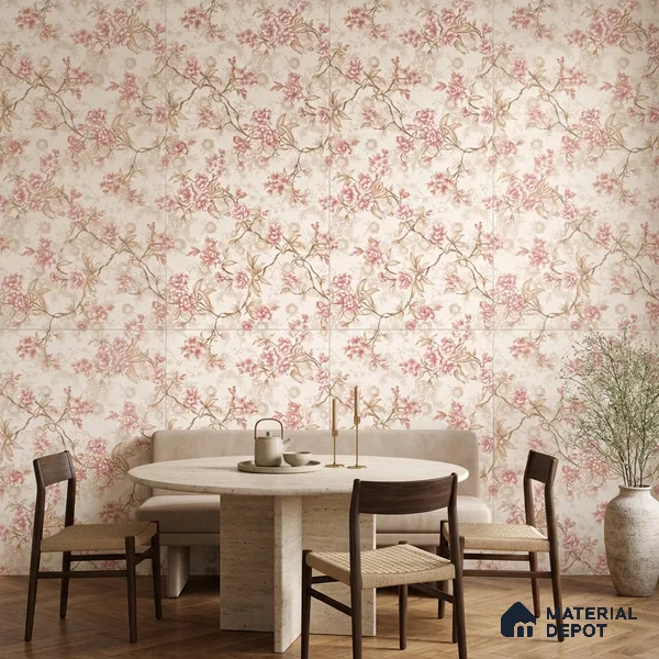 Tropical Wall Decor Tile TL 11709 | 4 ft x 2 ft Vitrified Glue Double Digital Tile - 9 mm | Suitable for Bathroom, Accent/Feature Wall, Bedroom