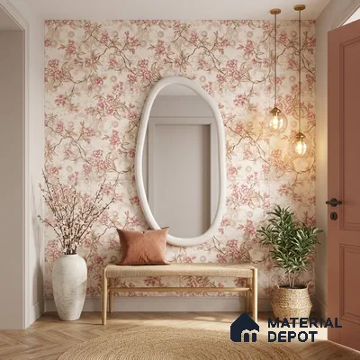 Tropical Wall Decor Tile TL 11709 | 4 ft x 2 ft Vitrified Glue Double Digital Tile - 9 mm | Suitable for Bathroom, Accent/Feature Wall, Bedroom