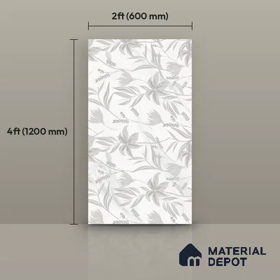 Tropical Wall Decor Tile TL 11835 B | 4 ft x 2 ft Vitrified Sinker Tile - 9 mm | Suitable for Bathroom, Accent/Feature Wall, Dining Area