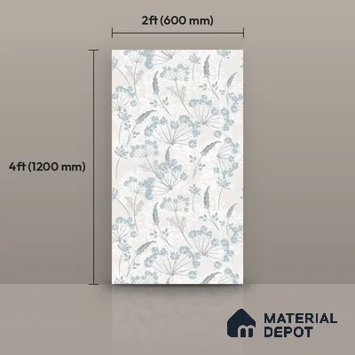 Tropical Wall Tropical Tile TL 11830 C | 4 ft x 2 ft Vitrified Carving Matte Tile - 9 mm | Suitable for Bathroom, Accent/Feature Wall, Foyer