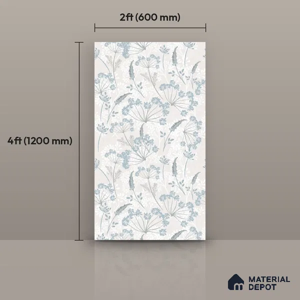 Tropical Wall Tropical Tile TL 11830 C | 4 ft x 2 ft Vitrified Carving Matte Tile - 9 mm | Suitable for Bathroom, Accent/Feature Wall, Foyer