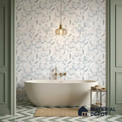 Tropical Wall Tropical Tile TL 11830 C | 4 ft x 2 ft Vitrified Carving Matte Tile - 9 mm | Suitable for Bathroom, Accent/Feature Wall, Foyer