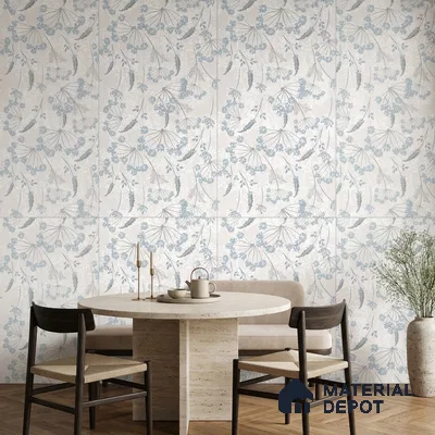 Tropical Wall Tropical Tile TL 11830 C | 4 ft x 2 ft Vitrified Carving Matte Tile - 9 mm | Suitable for Bathroom, Accent/Feature Wall, Foyer