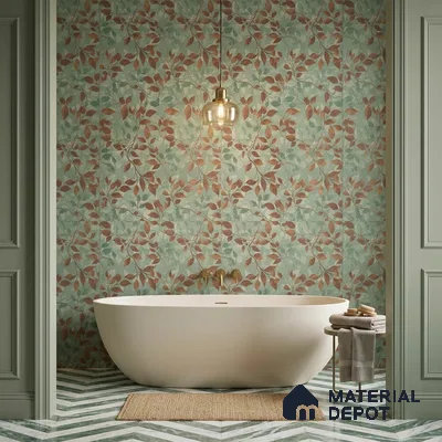 Faux Tropical Wall Tropical Tile TL 11822 G | 4 ft x 2 ft Vitrified Carving Matte Tile - 9 mm | Suitable for Bathroom, Accent/Feature Wall, Dining Area