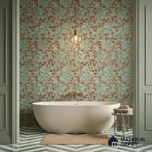 Faux Tropical Wall Tropical Tile TL 11822 G | 4 ft x 2 ft Vitrified Carving Matte Tile - 9 mm | Suitable for Bathroom, Accent/Feature Wall, Dining Area