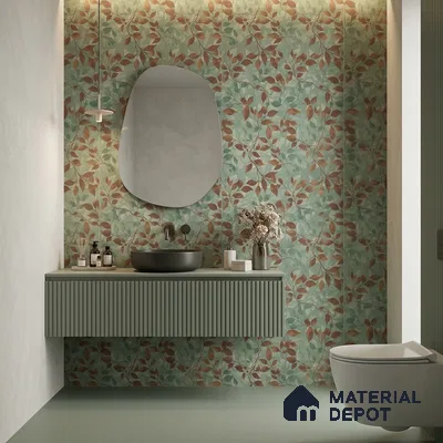 Faux Tropical Wall Tropical Tile TL 11822 G | 4 ft x 2 ft Vitrified Carving Matte Tile - 9 mm | Suitable for Bathroom, Accent/Feature Wall, Dining Area