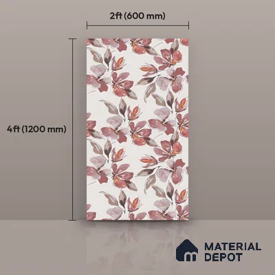 Tropical Wall Decor Tile TL 11707 | 4 ft x 2 ft Vitrified Glue Double Digital Tile - 9 mm | Suitable for Bathroom, Accent/Feature Wall, Dining Area