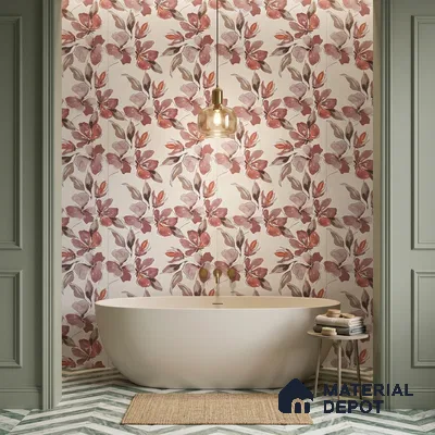 Tropical Wall Decor Tile TL 11707 | 4 ft x 2 ft Vitrified Glue Double Digital Tile - 9 mm | Suitable for Bathroom, Accent/Feature Wall, Dining Area