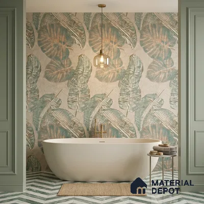 Tropical Wall & Floor Tile TL 11864 | 4 ft x 2 ft Vitrified Double Digital Matte Tile - 9 mm | Suitable for Bathroom, Accent/Feature Wall, Foyer